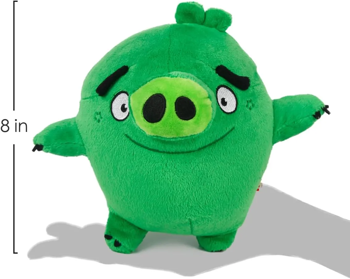 Green Pig - 8Inch Collectible Angry Plush Doll - Super Soft, Cuddly Hugging Stuffed Doll for Kids and Adults from Classic Cartoons and Games