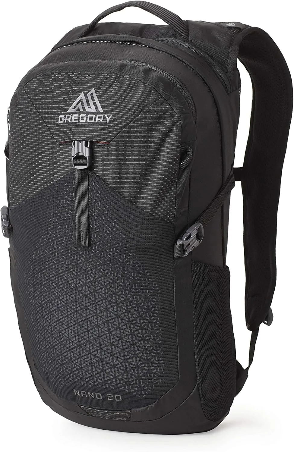 Gregory Nano 20L Unisex Day Hiking/Commuter/Active Travel Backpack, Breathable Backpanel, Hydration Port, One Size Fits All, Obsidian Black
