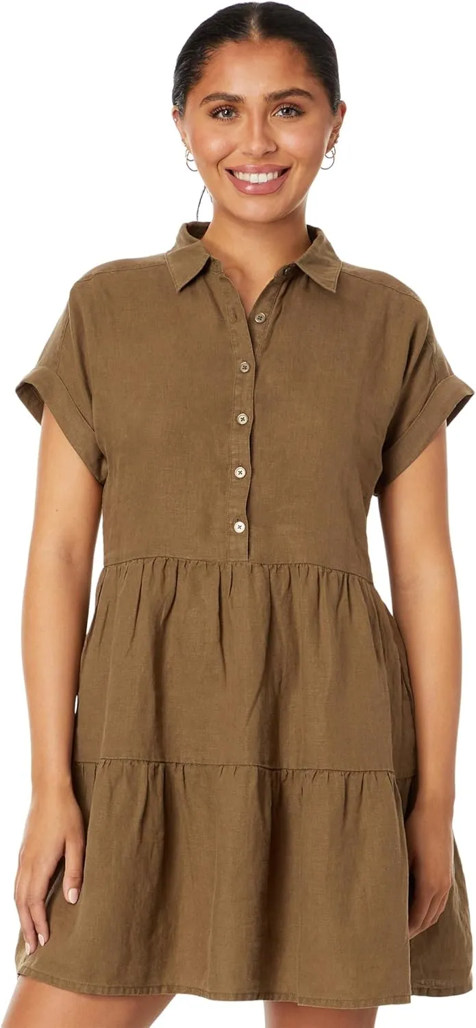 Greta Tiered Linen Dress