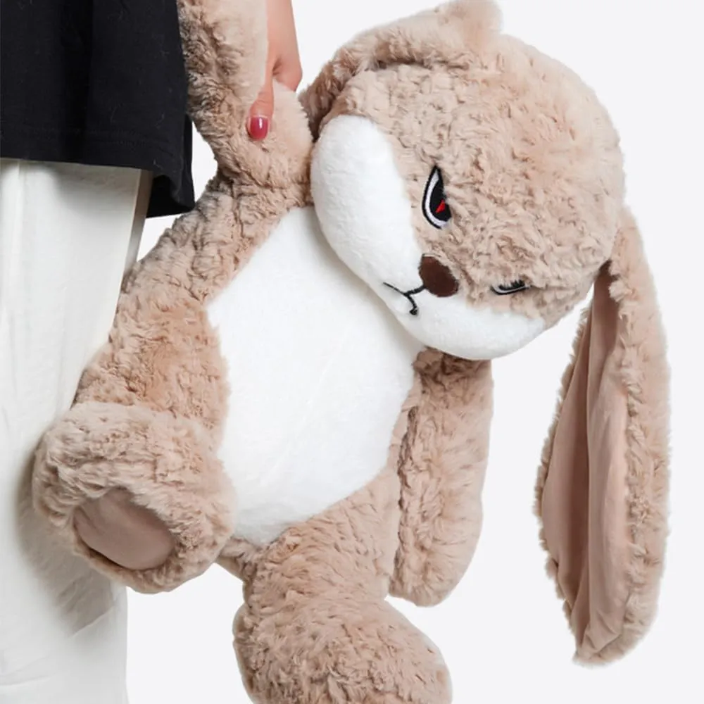 Grumpy Bunny Stuffed Animal, 19.6" Plush Rabbit Stuffed Animals with Floppy Ears, Cuddly Soft Plush Toys Huggable, Perfect for a Gift