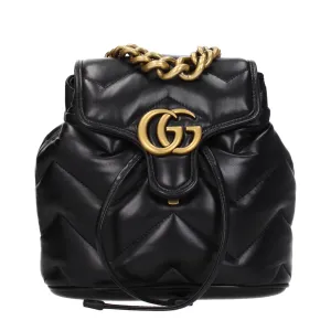 Gucci Marmont 2.0 Backpacks and Baby Bags Women Leather Black