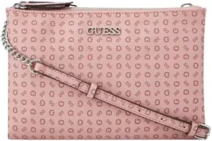 GUESS Factory Tidewood Logo Double Zip Mini Crossbody