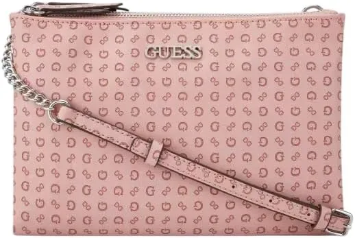 GUESS Factory Tidewood Logo Double Zip Mini Crossbody