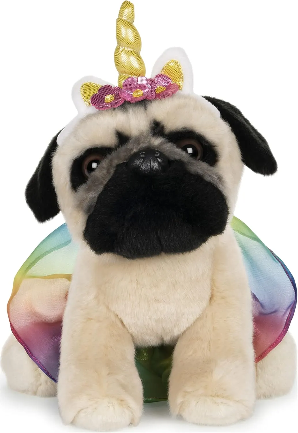 GUND Doug The Pug Unicorn Tutu Dog Stuffed Animal Plush, 9"
