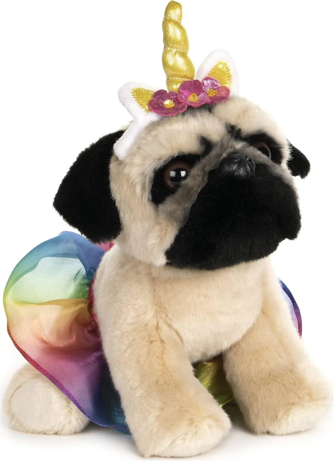 GUND Doug The Pug Unicorn Tutu Dog Stuffed Animal Plush, 9"