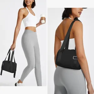 gym bag black makeup bag pink