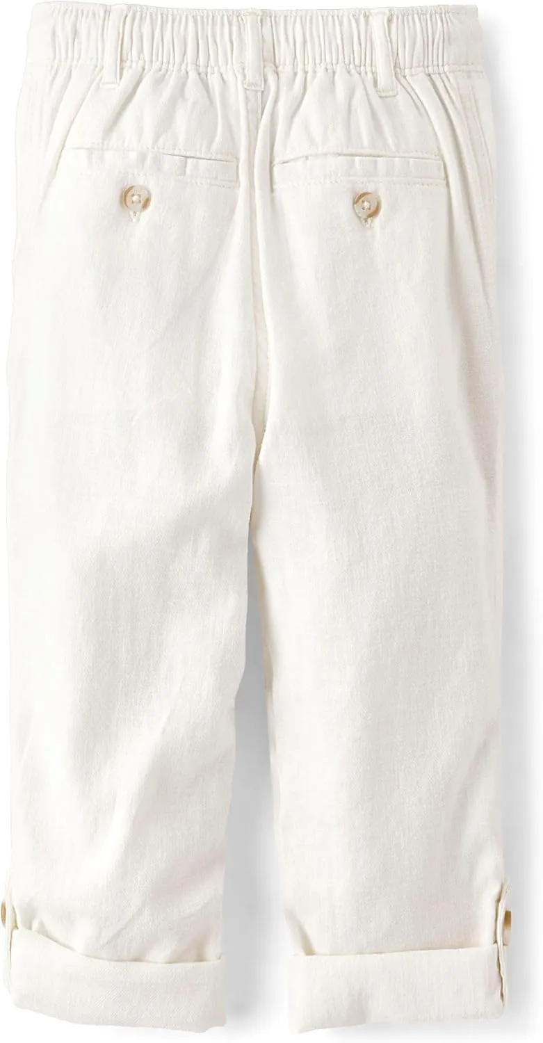Gymboree Boys' and Toddler Pull on Linen Pants