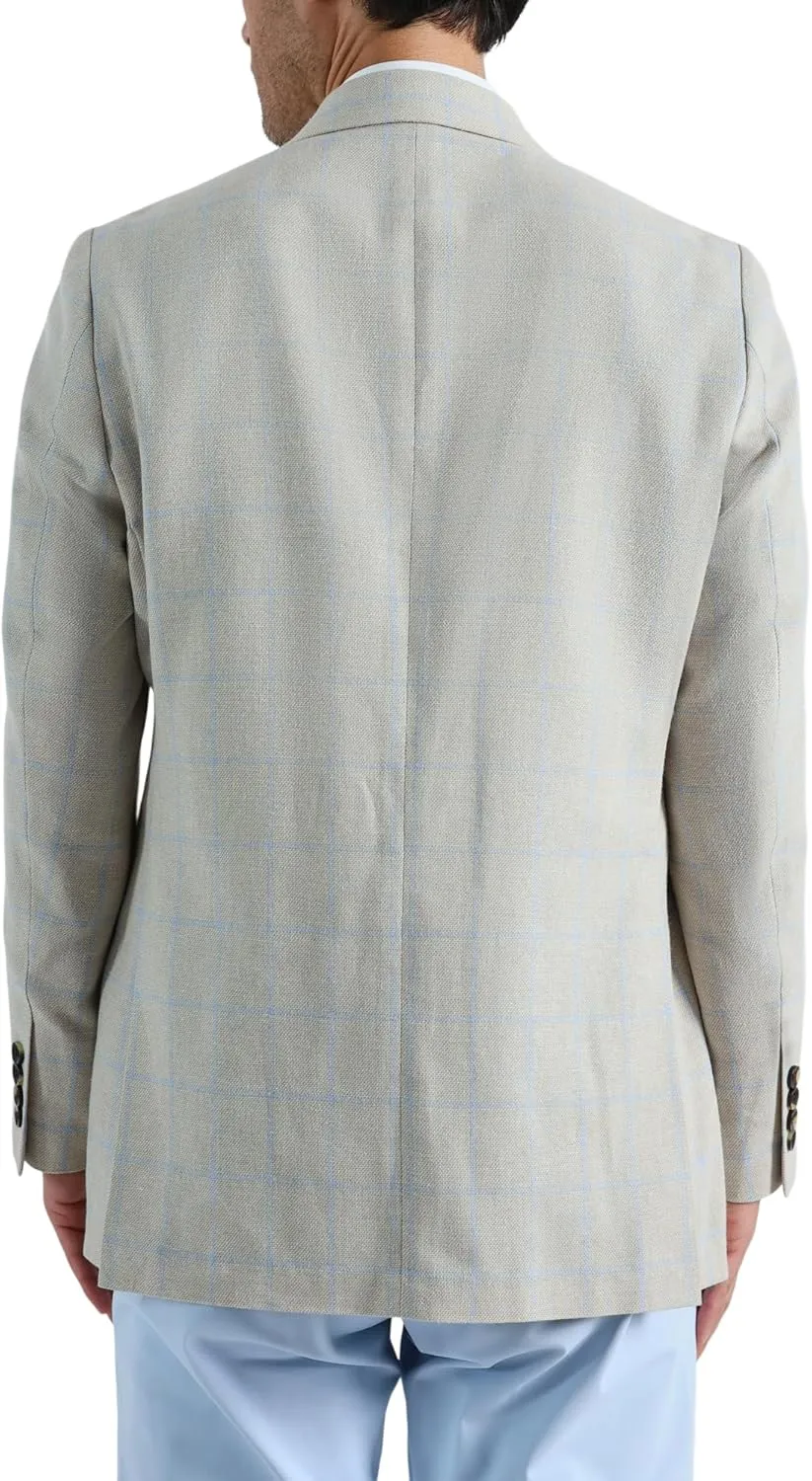 Haggar Men's JMH Premium Tailored Fit Stretch Linen Blend Sport Coat - Regular and Big & Tall Sizes