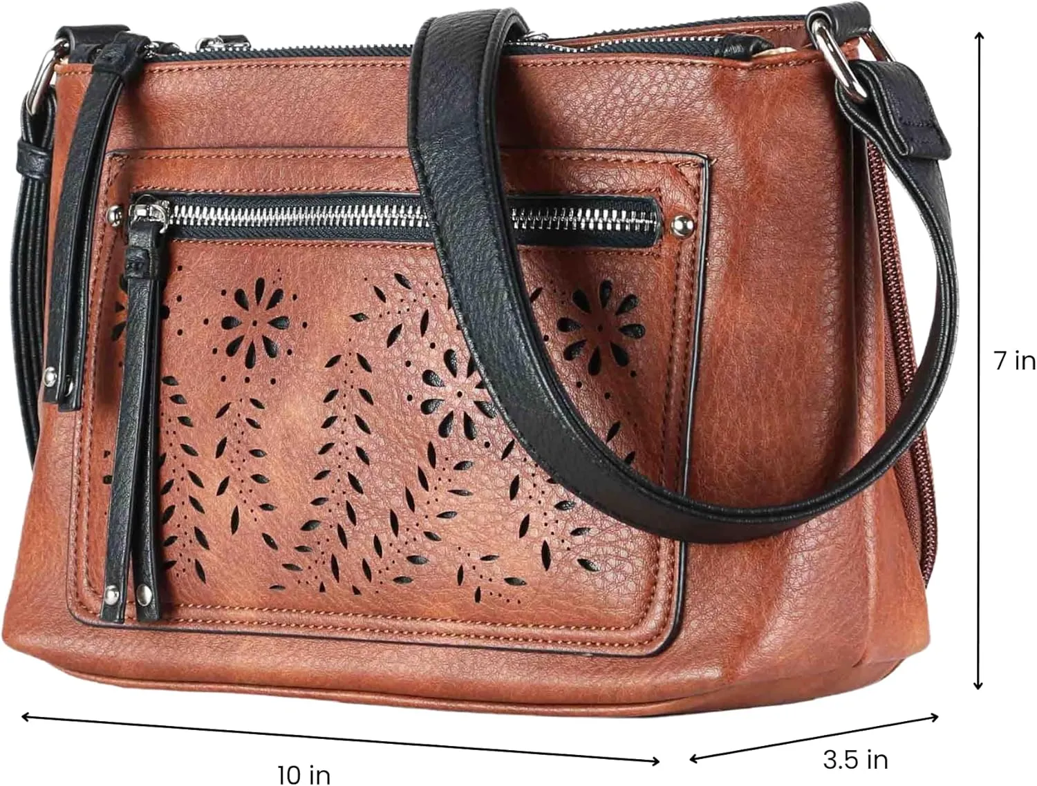 Hailey Concealed Carry Crossbody Bag – Chic Faux Leather Purse with Lockable Compartment & Adjustable Strap
