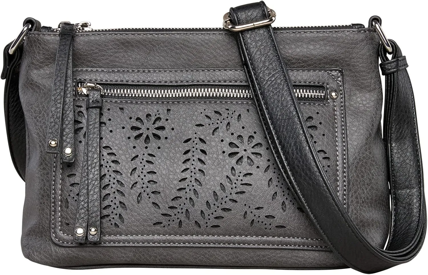 Hailey Concealed Carry Crossbody Bag – Chic Faux Leather Purse with Lockable Compartment & Adjustable Strap