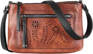 Hailey Concealed Carry Crossbody Bag – Chic Faux Leather Purse with Lockable Compartment & Adjustable Strap