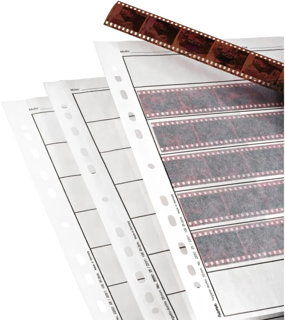 Hama 2251 24 x 36mm Negative File Sleeves and Glassine Matt 100 Sheets