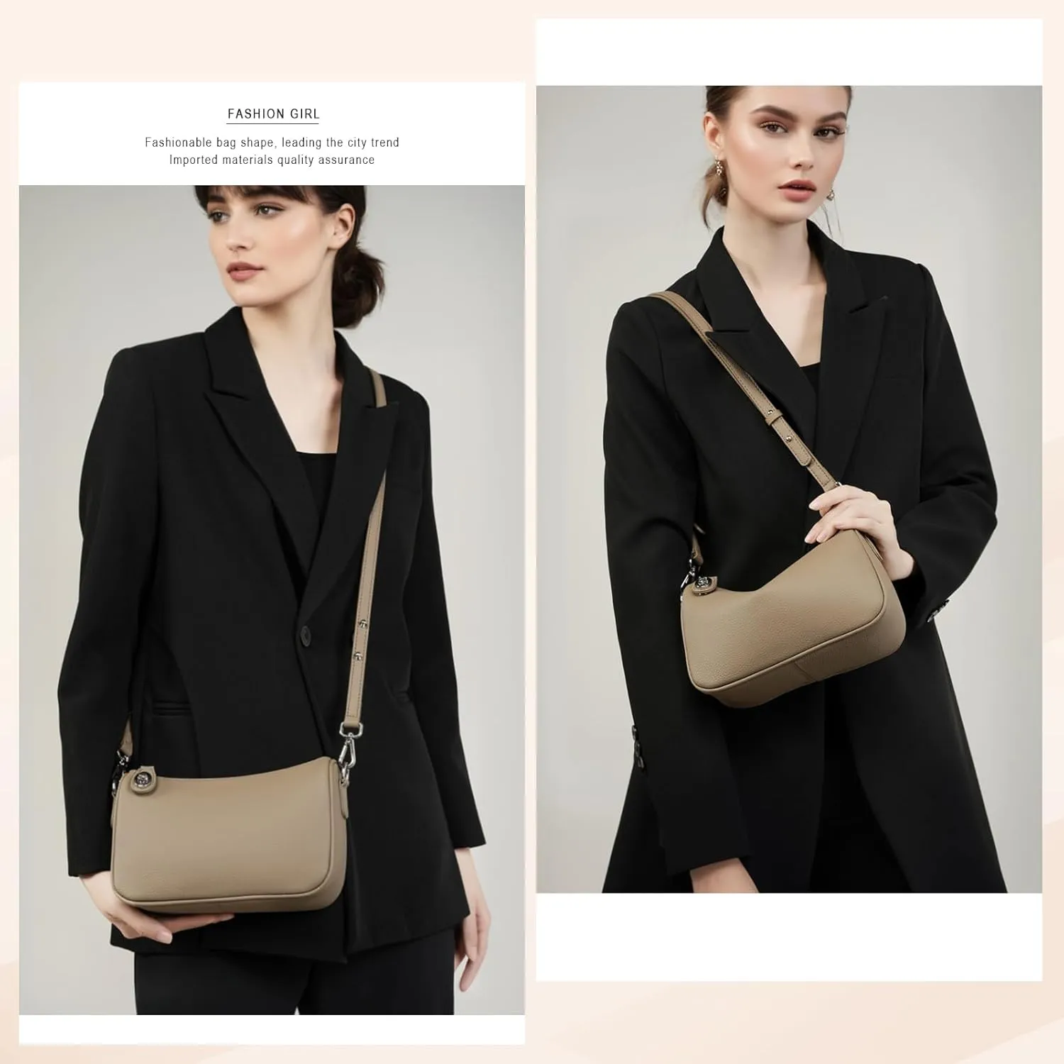 Handbags Luxury Leather Crossbody Bags, Underarm Purses for Women with a Adjustable Strap.