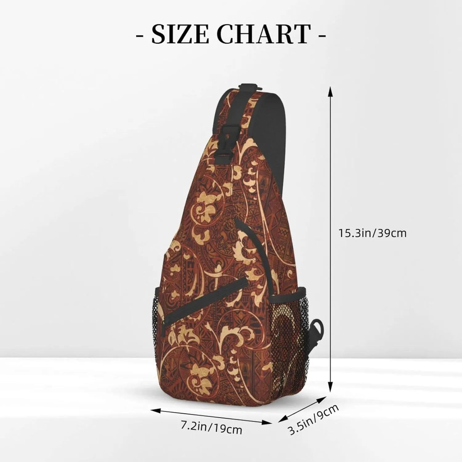 Hawaii Sling Bag Beach Crossbody Chest Daypack Casual Backpack Hawaiian Tribe Shoulder Bag For Travel Picnic
