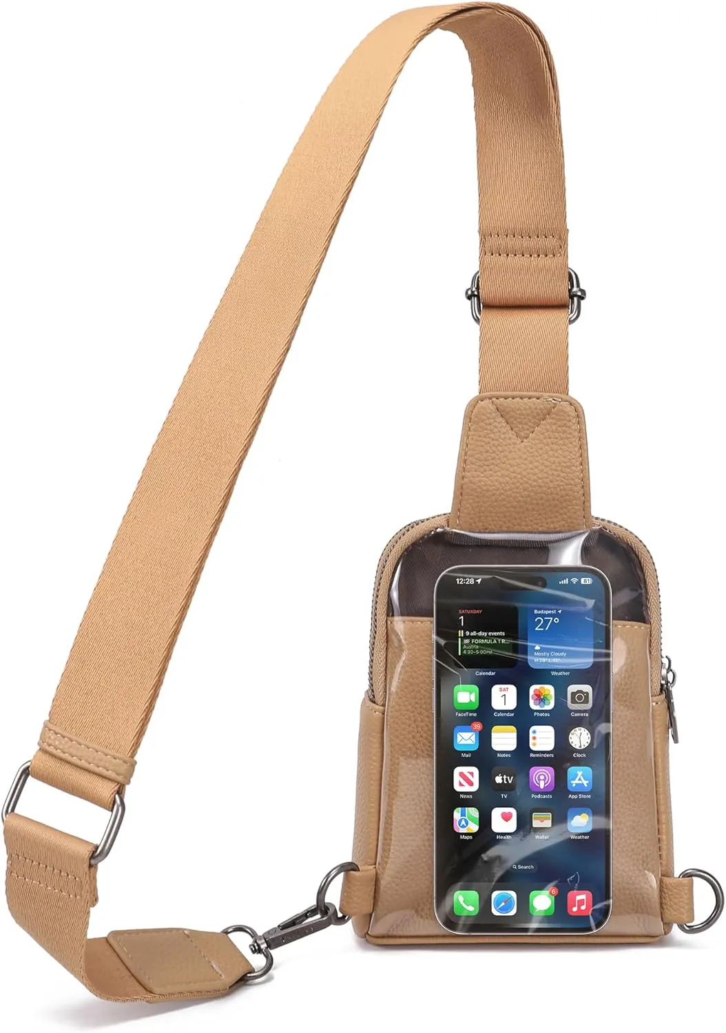 Haytijoe Touchscreen Sling Bag for Women Travel Crossbody Cell Phone Purse Anti Theft Cross Body Bag for Woman