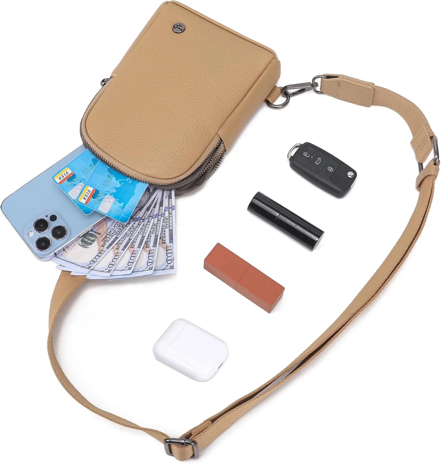 Haytijoe Touchscreen Sling Bag for Women Travel Crossbody Cell Phone Purse Anti Theft Cross Body Bag for Woman