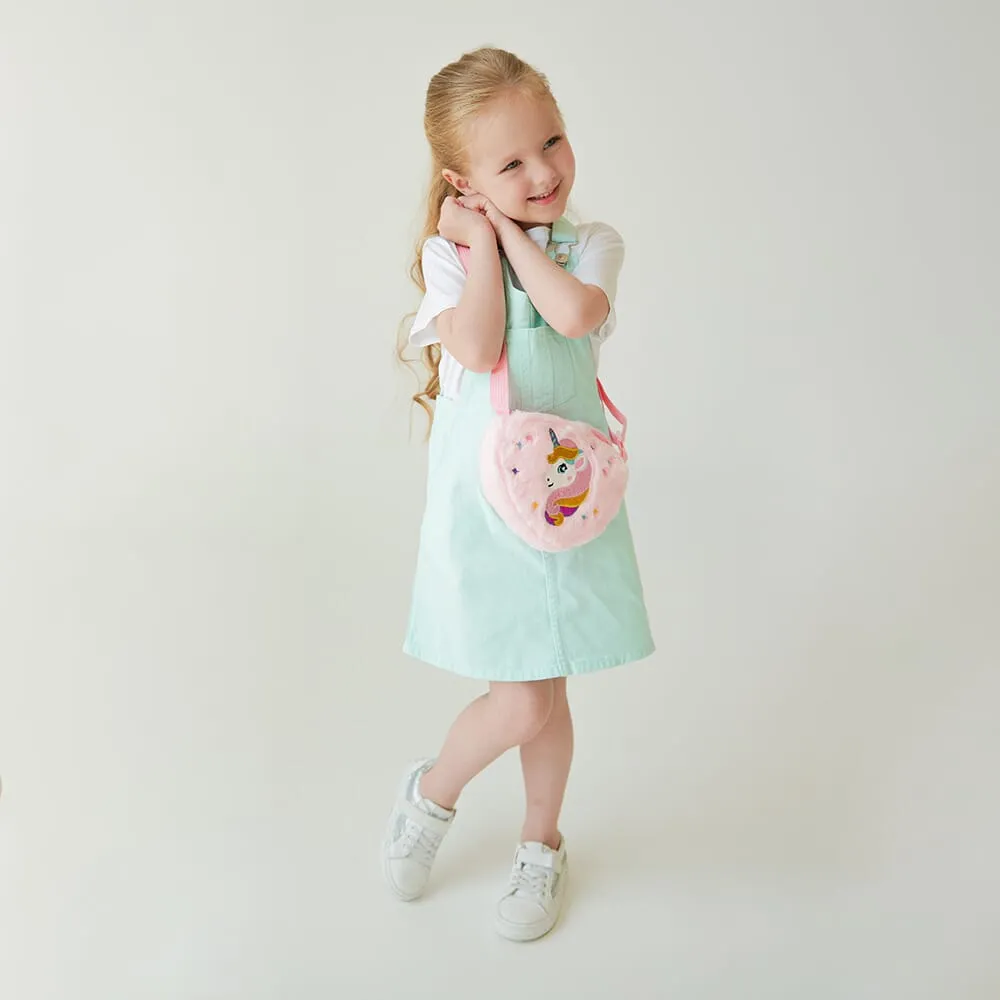 Heart-Shaped Unicorn Cartoon Shoulder Bag(17016)