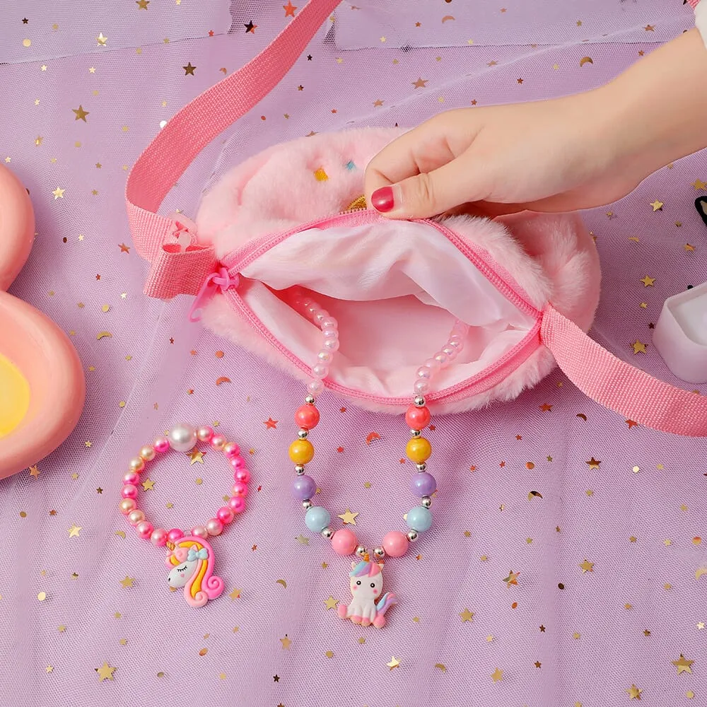 Heart-Shaped Unicorn Cartoon Shoulder Bag(17016)