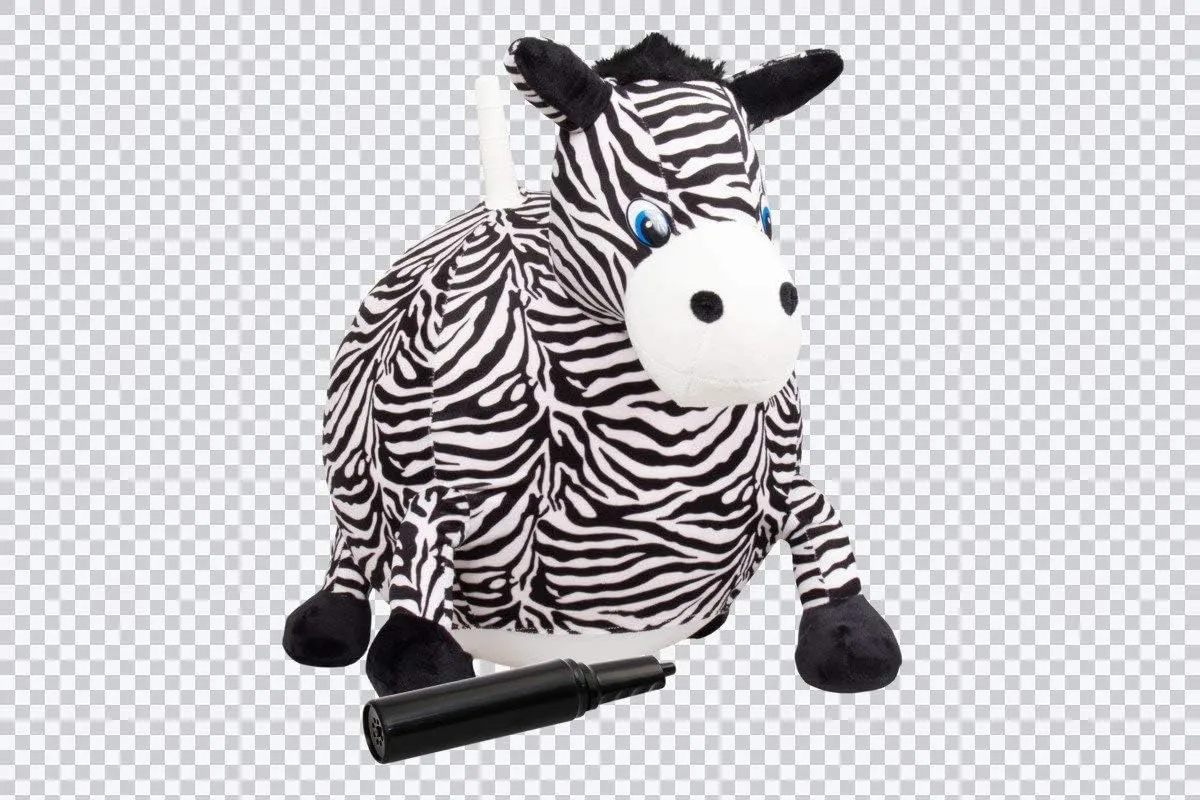 Hedstrom 18-inch Plush Hopper Ball with Pump, Zebra