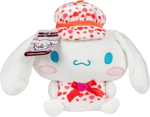 Hello Kitty and Friends 8" Cinnamoroll Plush w/Heart Outfit - 2025 Limited Edition Officially Licensed Sanrio - Cute Soft Doll Stuffed Animal Toy - Gift for Kids, Girls, Girlfriend, Mother, Mom
