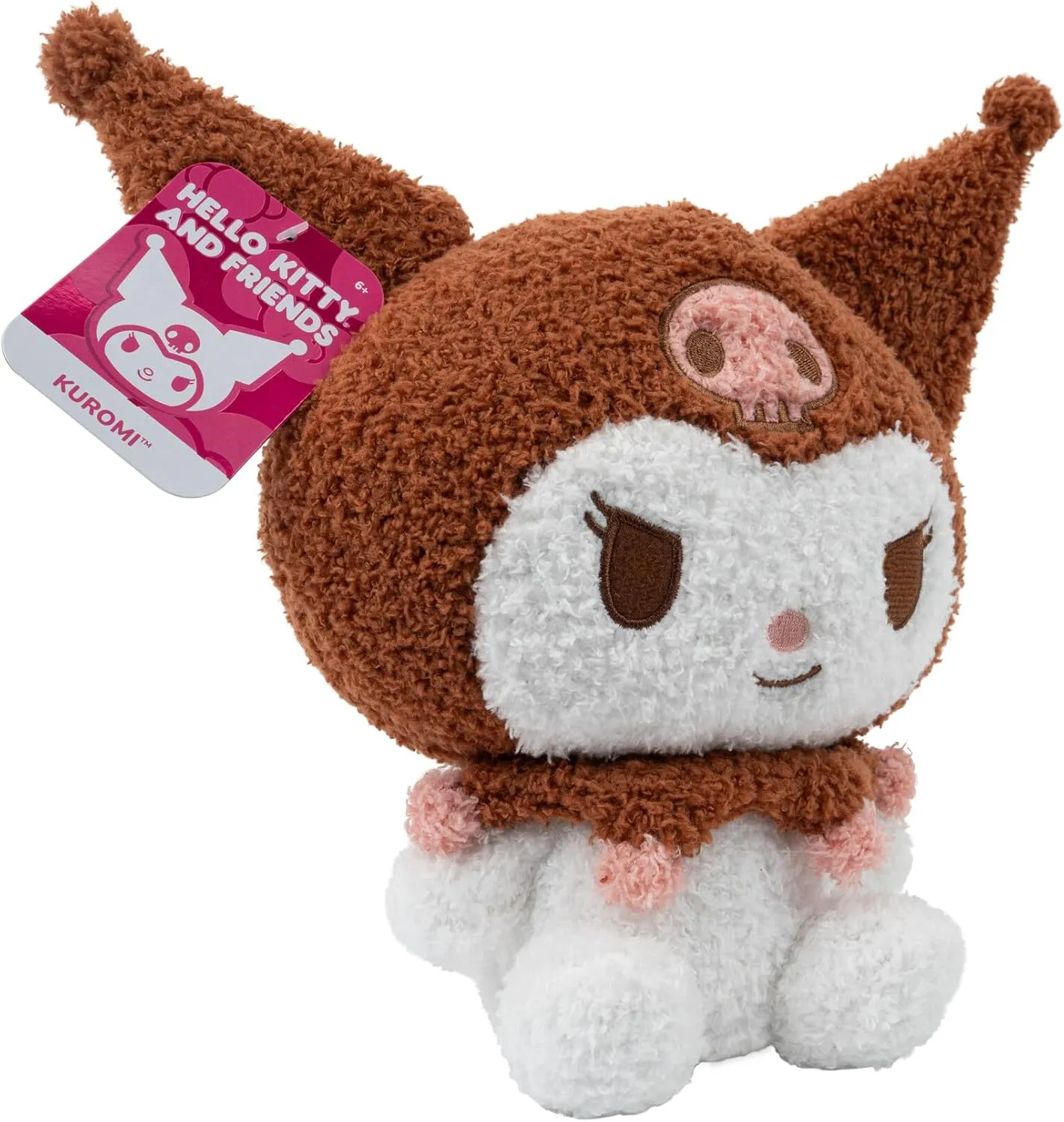 Hello Kitty and Friends 8" Kuromi Velveteen Plush - Officially Licensed Sanrio - Cute Soft Doll Stuffed Animal Toy Figure - Gift for Kids, Boys, Girls - 2 