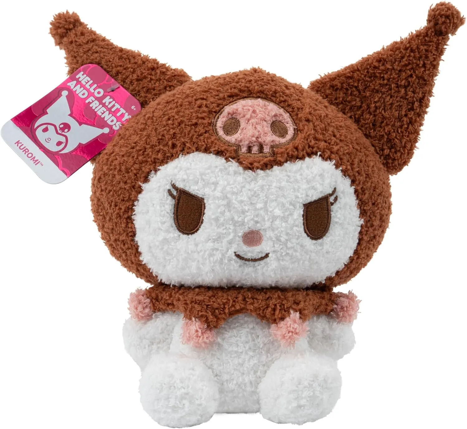 Hello Kitty and Friends 8" Kuromi Velveteen Plush - Officially Licensed Sanrio - Cute Soft Doll Stuffed Animal Toy Figure - Gift for Kids, Boys, Girls - 2 