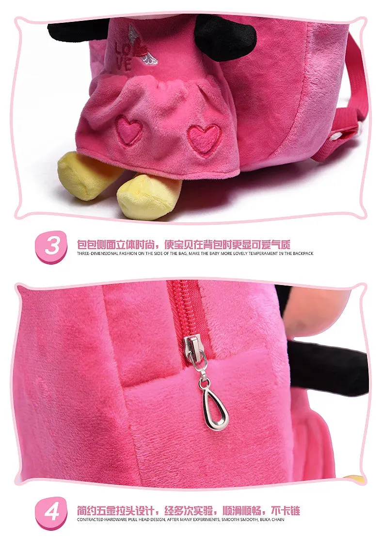 Hello Kitty Kt Mickey Mouse Cat Sanrio Anime Pp Cotton Short Plush Doll Kindergarten Children's Backpack Boys Girls Schoolbag