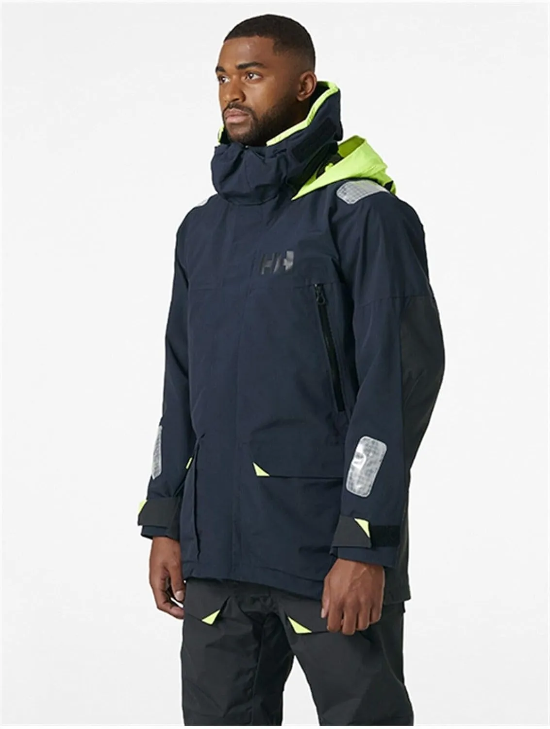 Helly-Hansen Skagen Waterproof Jackets for Men Featuring Windproof Sailing Fabric and Packable Neon Yellow Hood