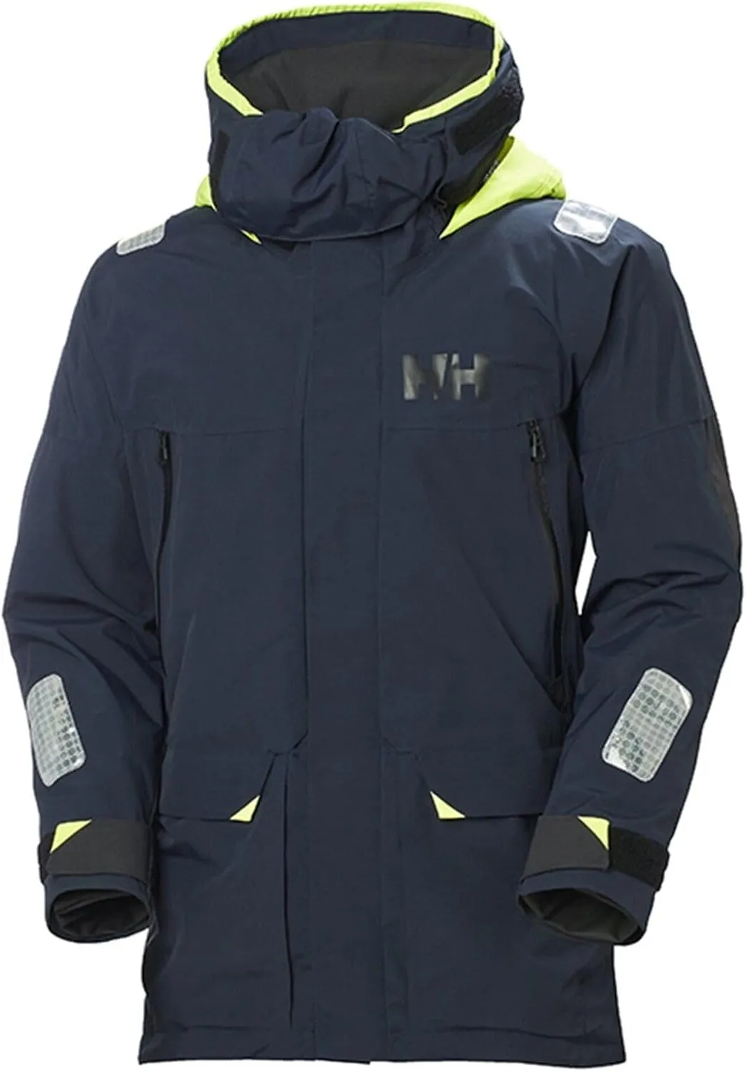 Helly-Hansen Skagen Waterproof Jackets for Men Featuring Windproof Sailing Fabric and Packable Neon Yellow Hood