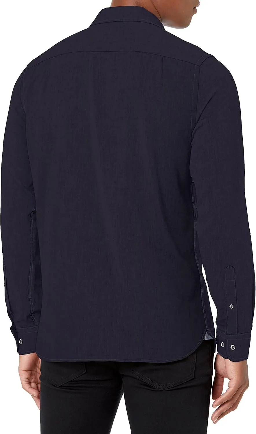 Hickey Freeman Men's Cotton Linen Blend Long Sleeve Button Down Regular Fit Shirt
