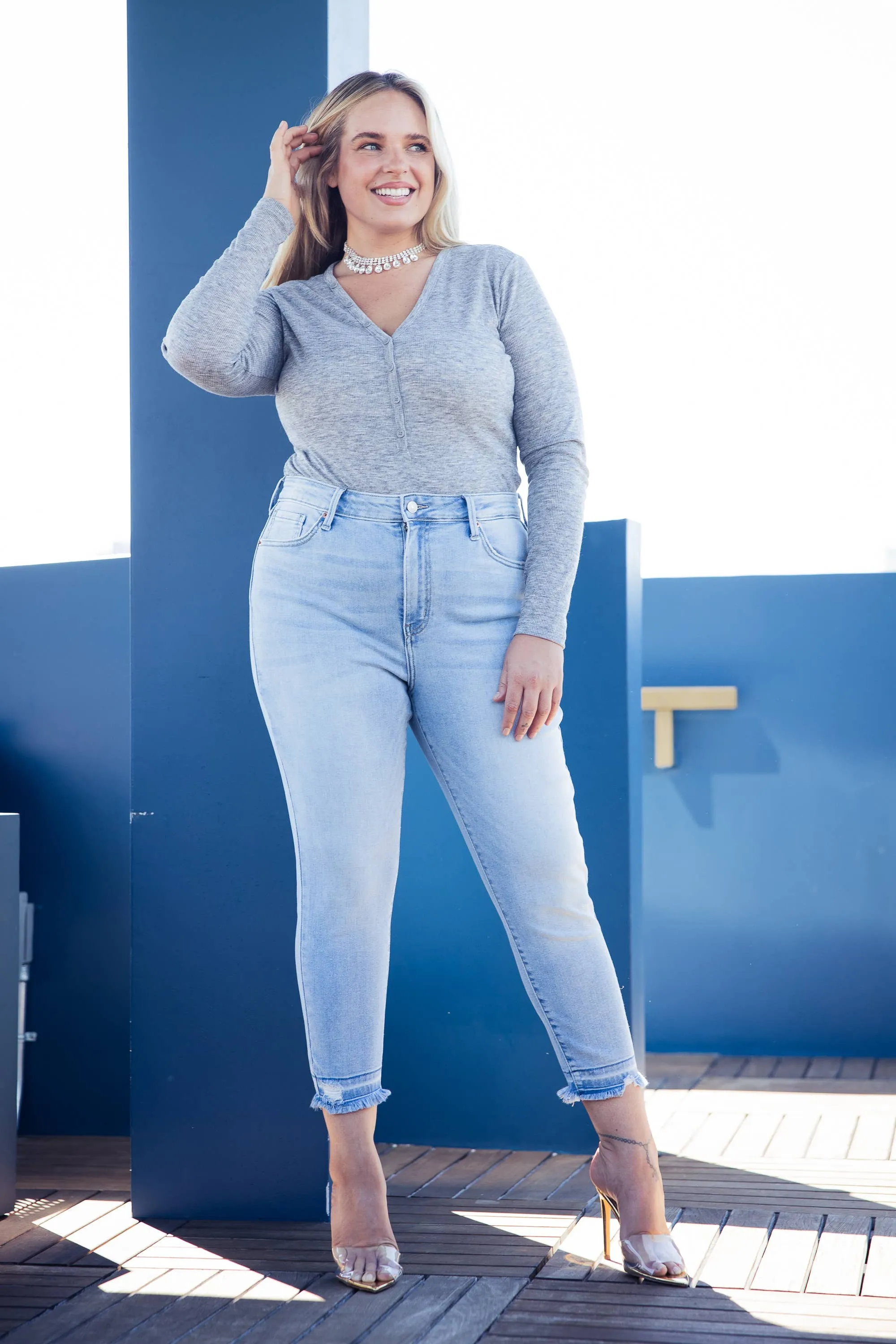 High Rise Crop Skinny Jeans PLUS