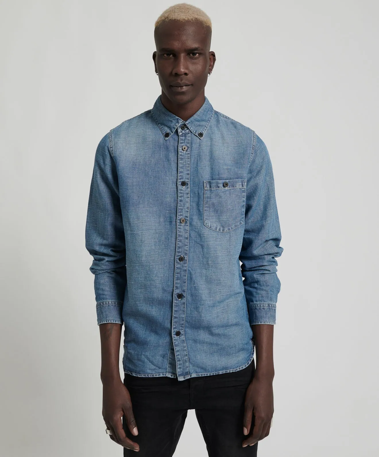 HOMME LIBERTY SHIRT BLUE