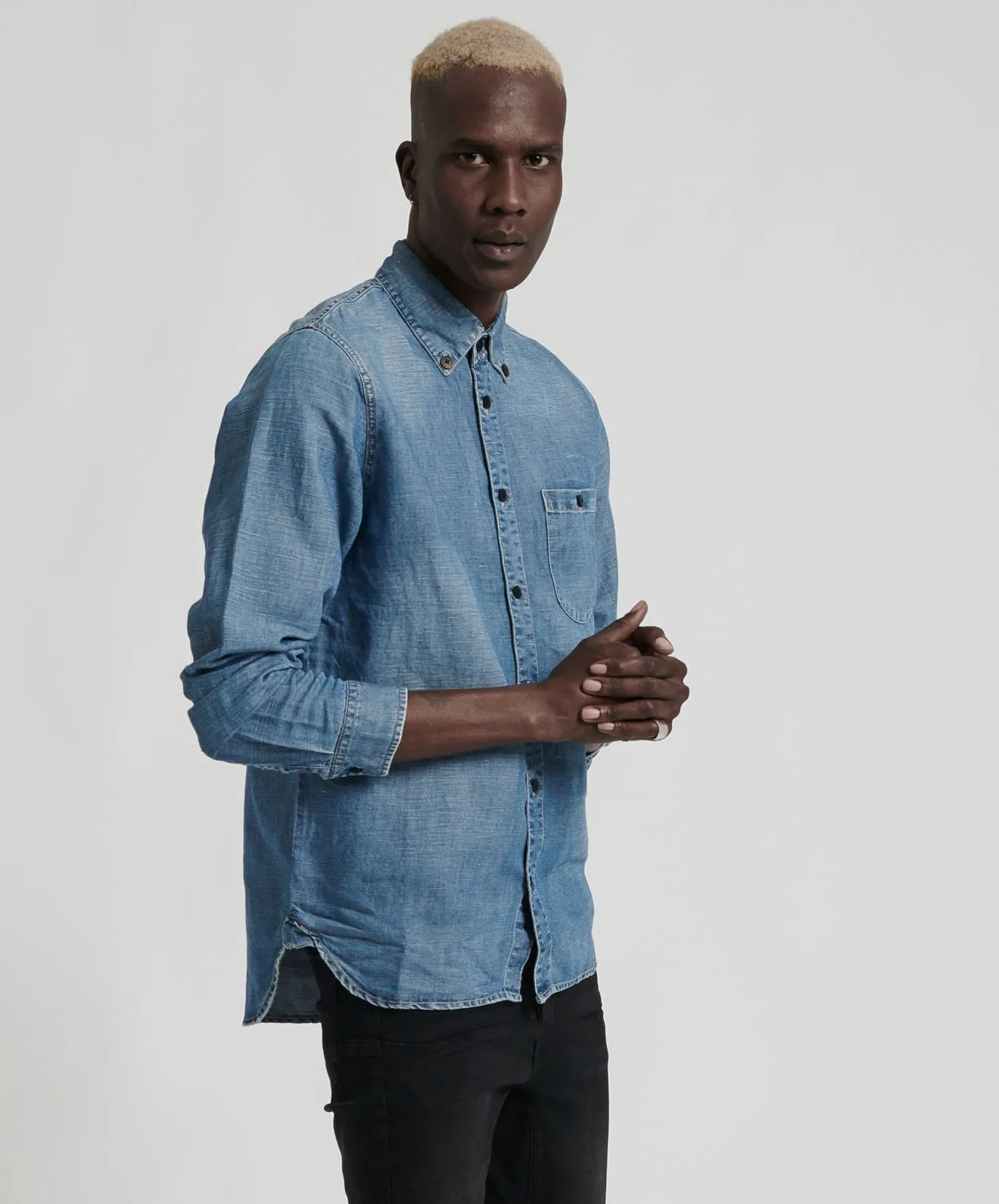 HOMME LIBERTY SHIRT BLUE
