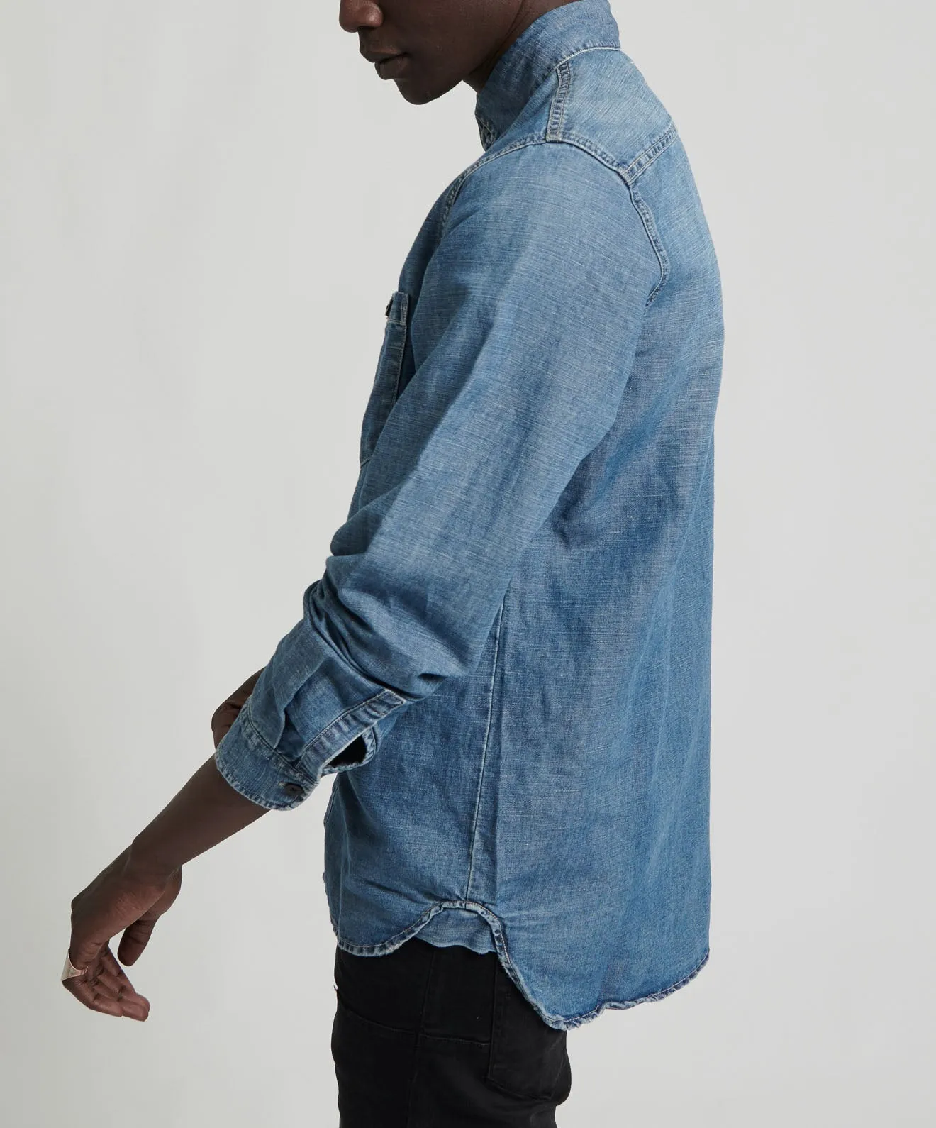 HOMME LIBERTY SHIRT BLUE