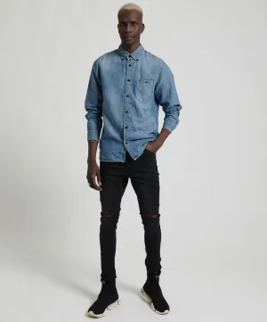 HOMME LIBERTY SHIRT BLUE