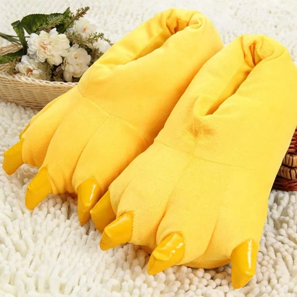 Honeystore Unisex Soft Plush Home Slippers Animal Costume Paw Claw Shoes
