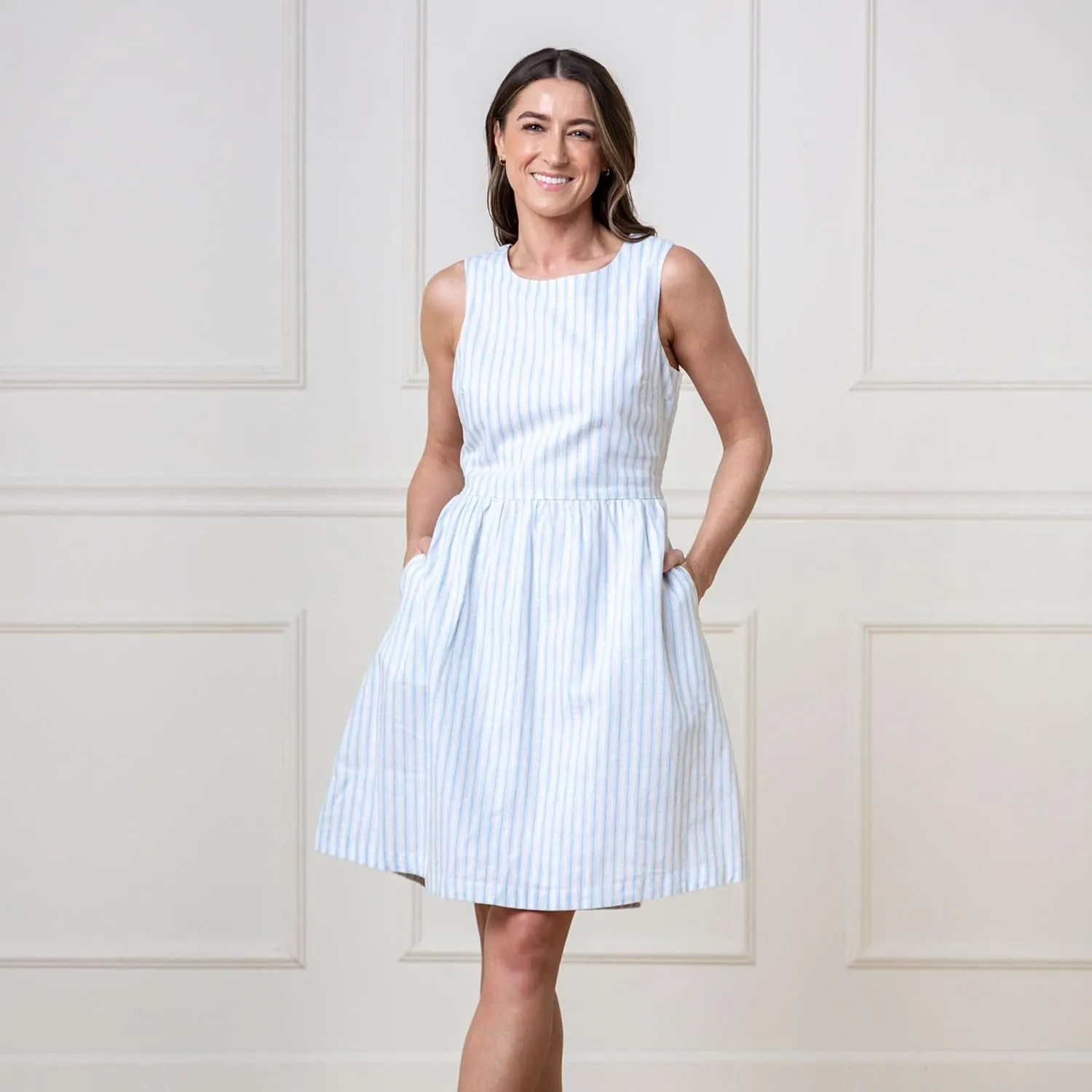 Hope & Henry Women's Sleeveless Organic Cotton Summer Dress