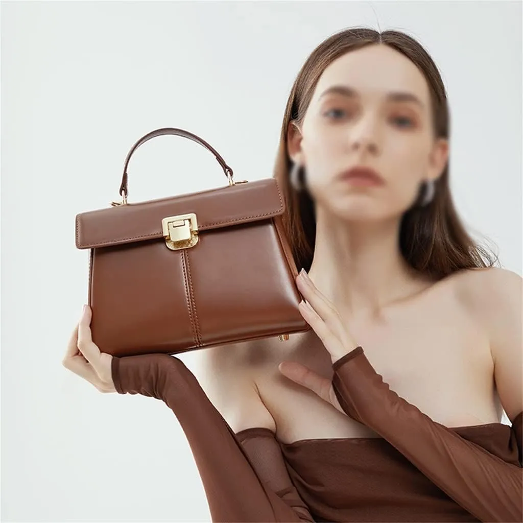 Horseshoe Buckle Work Commuting Leather Bag Texture Tote Sigle Shoulder Crossbody Bag Bag