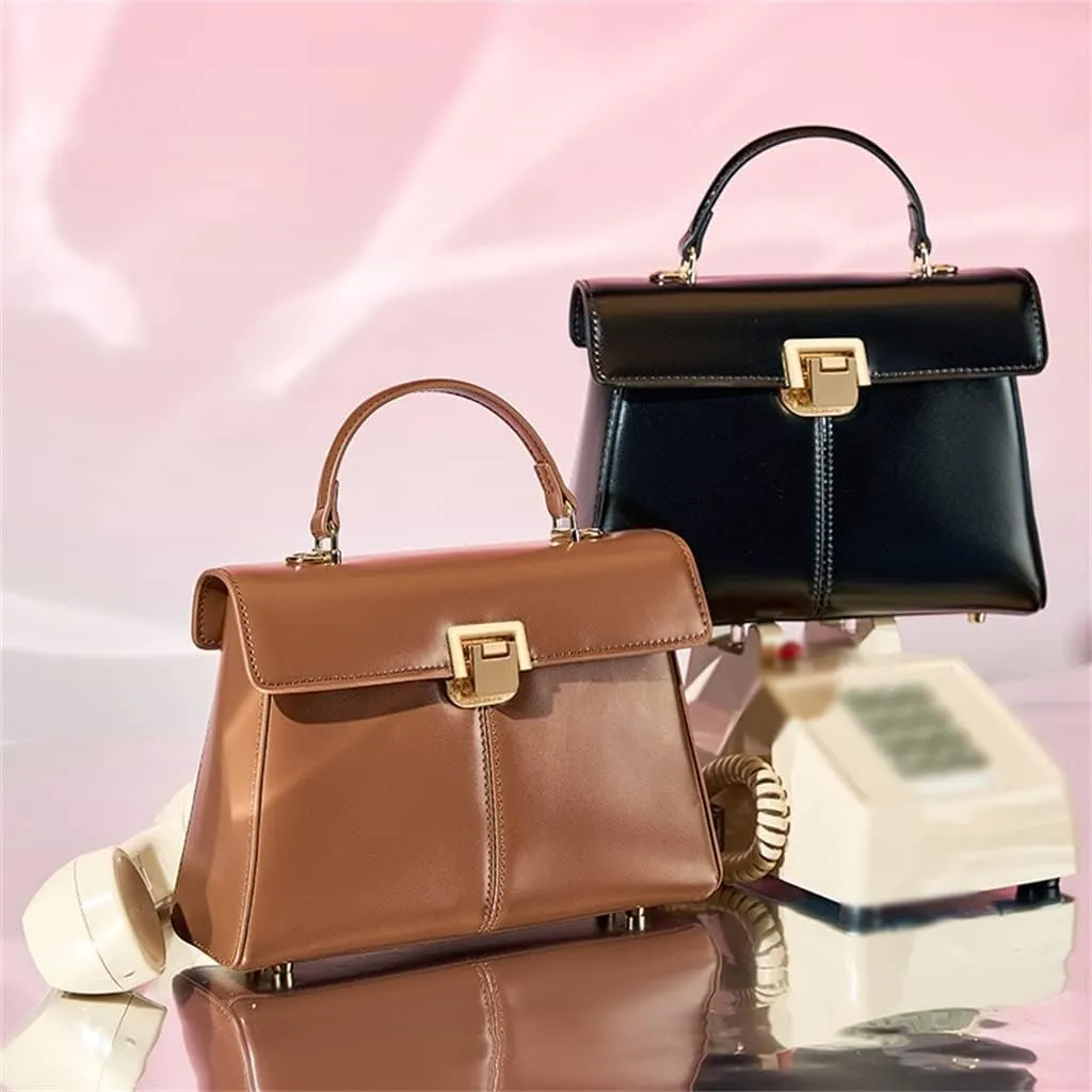 Horseshoe Buckle Work Commuting Leather Bag Texture Tote Sigle Shoulder Crossbody Bag Bag