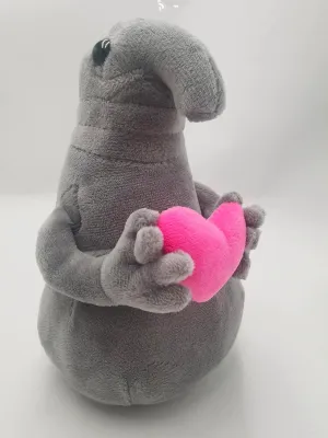Hot 1pc 20cm Waiting Zhdun Holding Love in Hand Meme Tubby Gray Blob Zhdun Plush Doll Toy Stuffed Animal Dolls Creative Nice