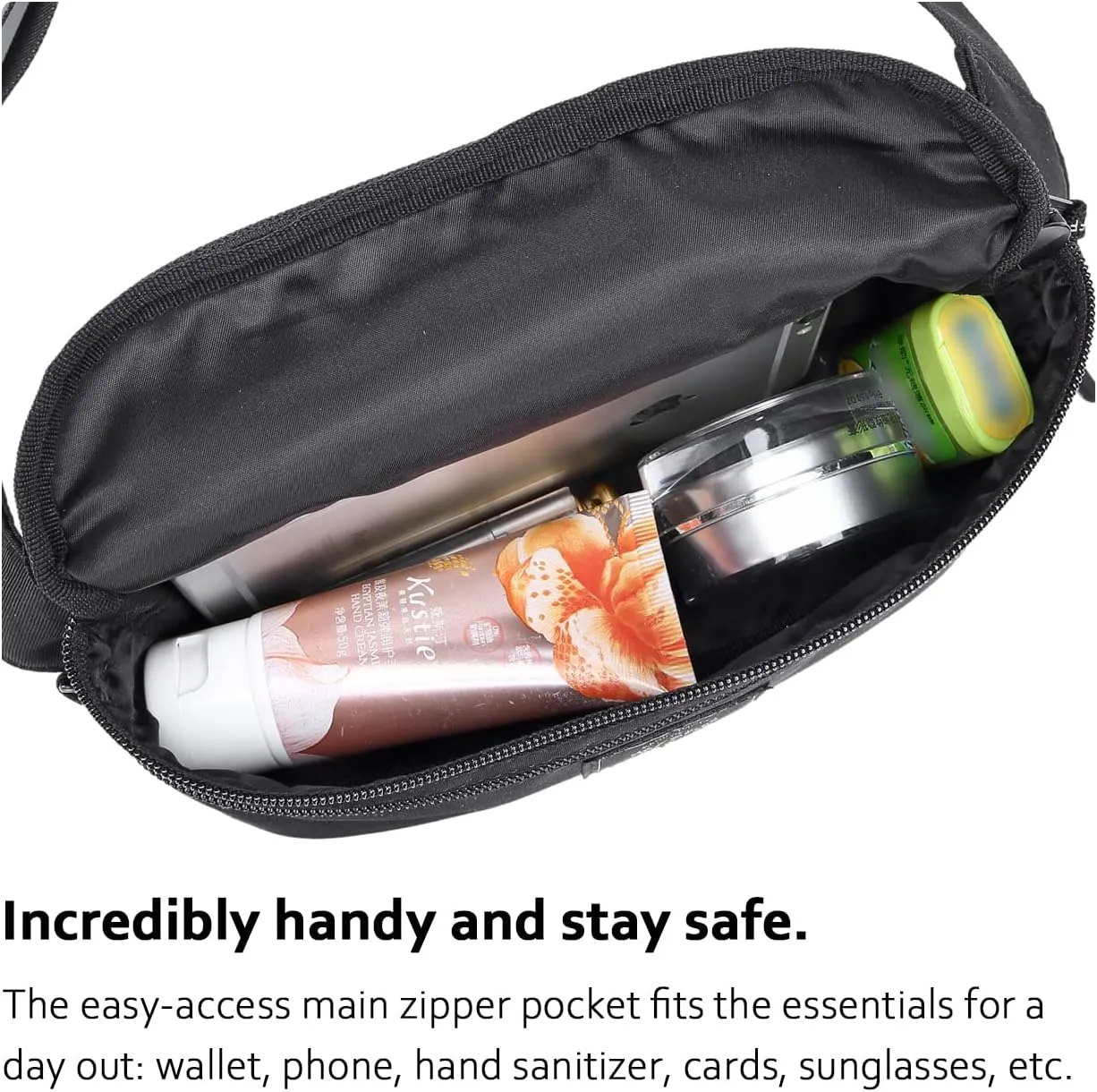 HotStyle 521s Fashion Fanny Pack Small Hiking Waist Bag, 8.0"x2.5"x4.3"