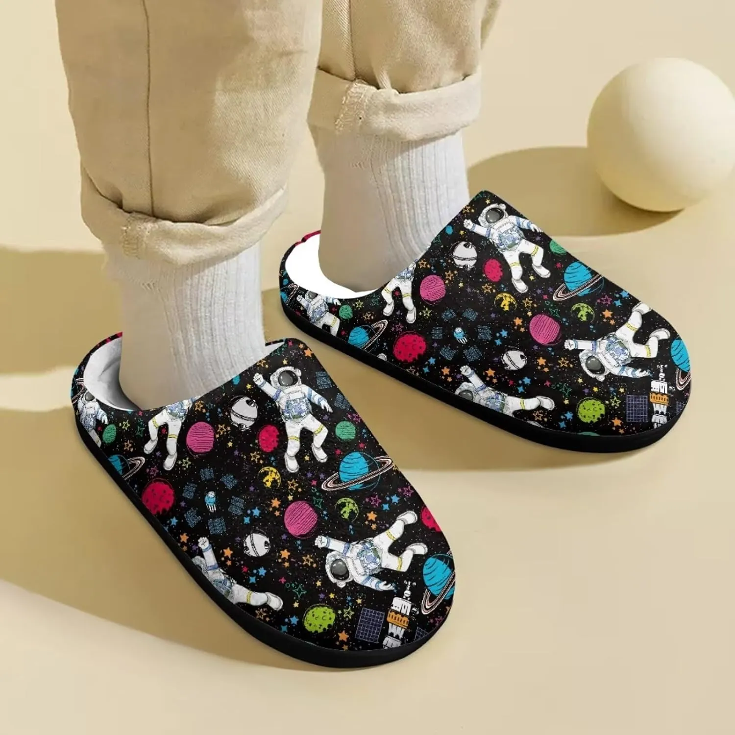 House Slippers for Women Men Kids, Anti-Slip House Shoes Comfortable Cotton Slippers Home Bedroom Shoes Indoor & Outdoor