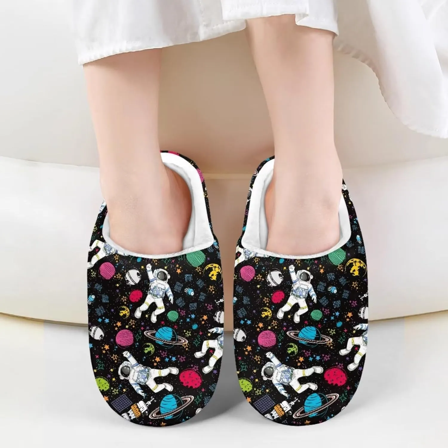 House Slippers for Women Men Kids, Anti-Slip House Shoes Comfortable Cotton Slippers Home Bedroom Shoes Indoor & Outdoor