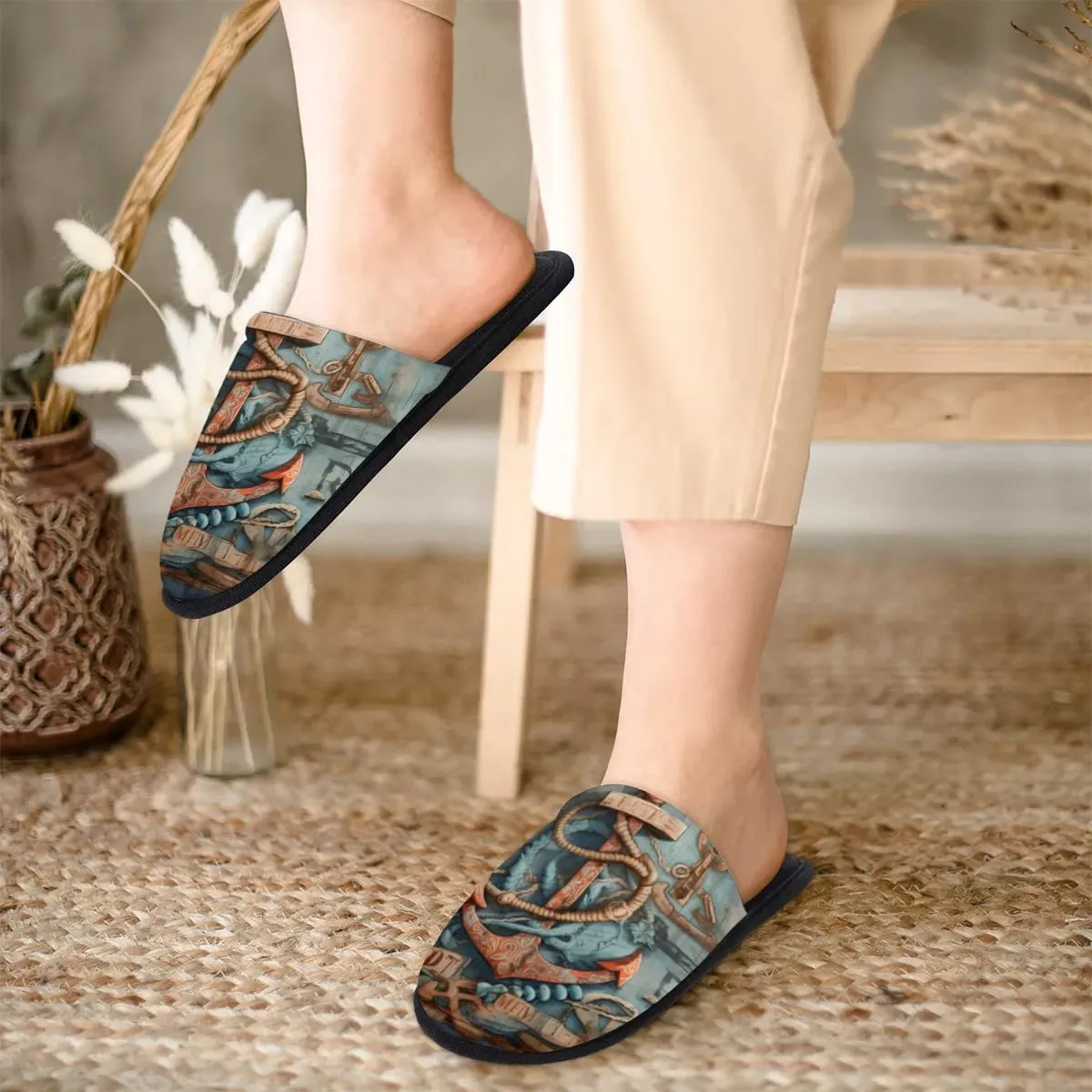 House Slippers for Women Men Soft Cozy Non Slip Lightweight Winter House Shoes for Indoor Outdoor