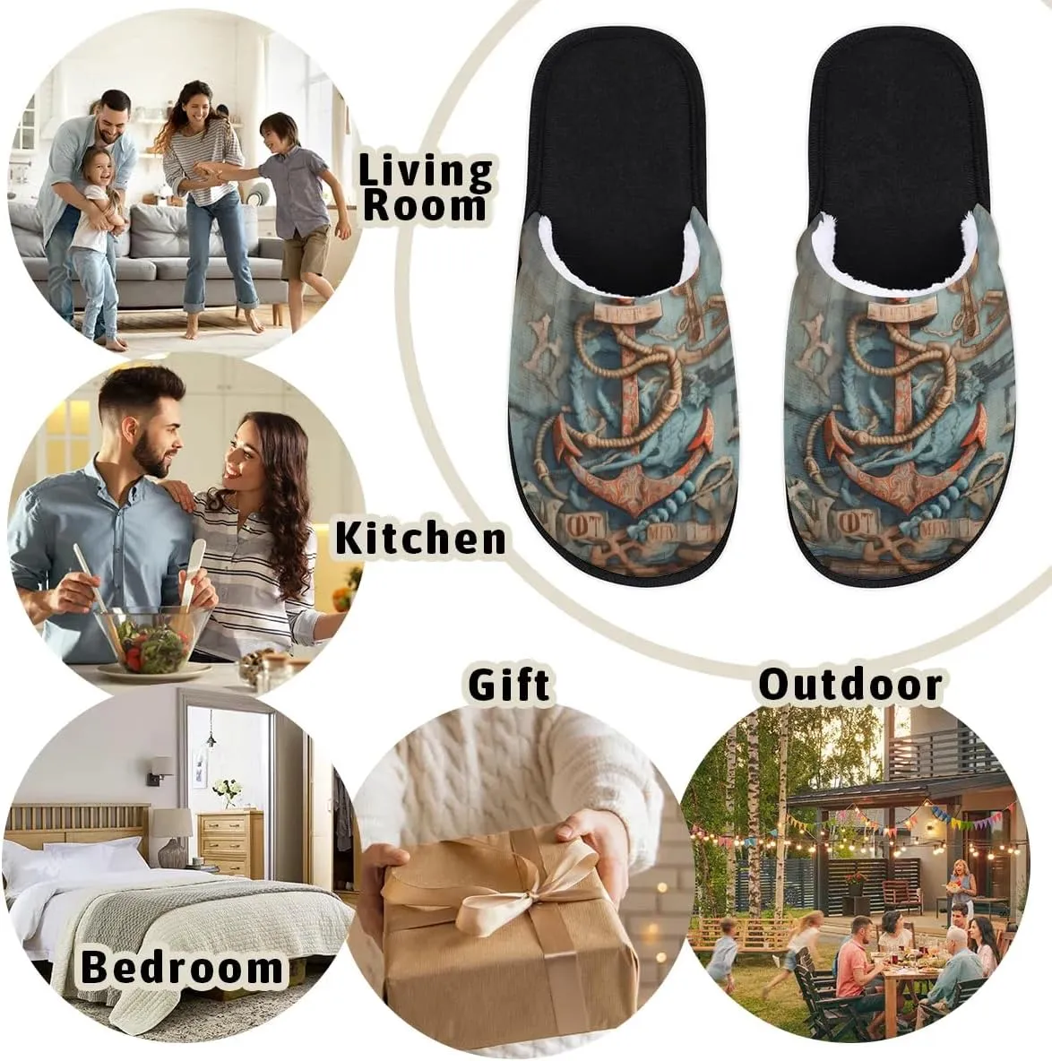 House Slippers for Women Men Soft Cozy Non Slip Lightweight Winter House Shoes for Indoor Outdoor