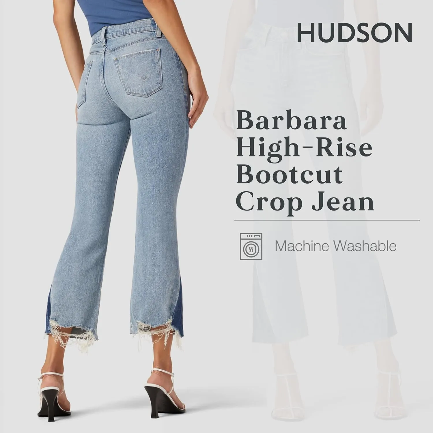 HUDSON Women's Barbara High Rise Bootcut Crop Jean