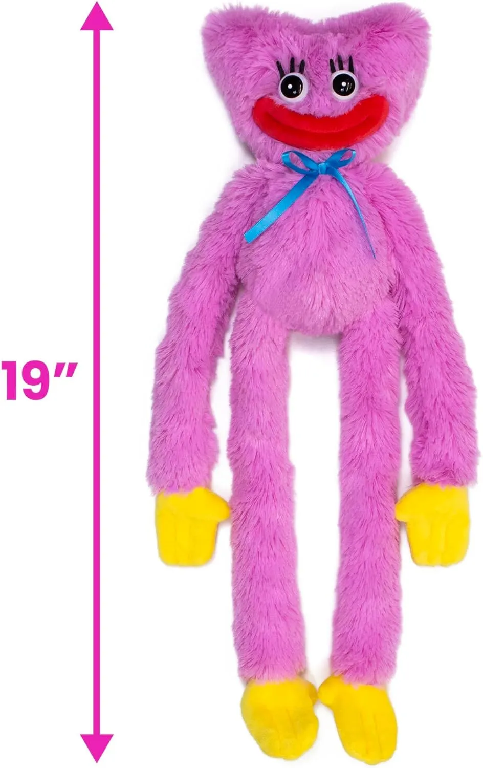 Huggy Wuggy Plush Doll - Collectible Toy for All Ages (19" Smiling Kissy Miss)