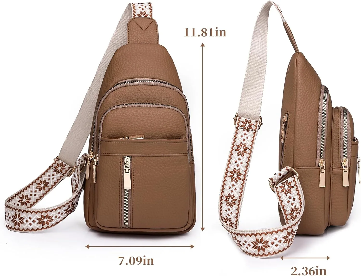 I IHAYNER Small Sling Bag for Women Vegan Leather Fanny Pack Crossbody Bag for Women Casual Daypack for Travel Chest Bag Green