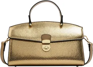 IAMUHI Women's Retro Evening Handbag Snake Pattern Top Handle Satchel Ladies Designer PU Leather Small Tote Crossbody Bag