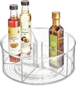 iDesign Recycled Plastic Lazy Susan Turntable Organizer Pantry, Bathroom, General Storage and More, The Linus Collection, 11.5", Clear